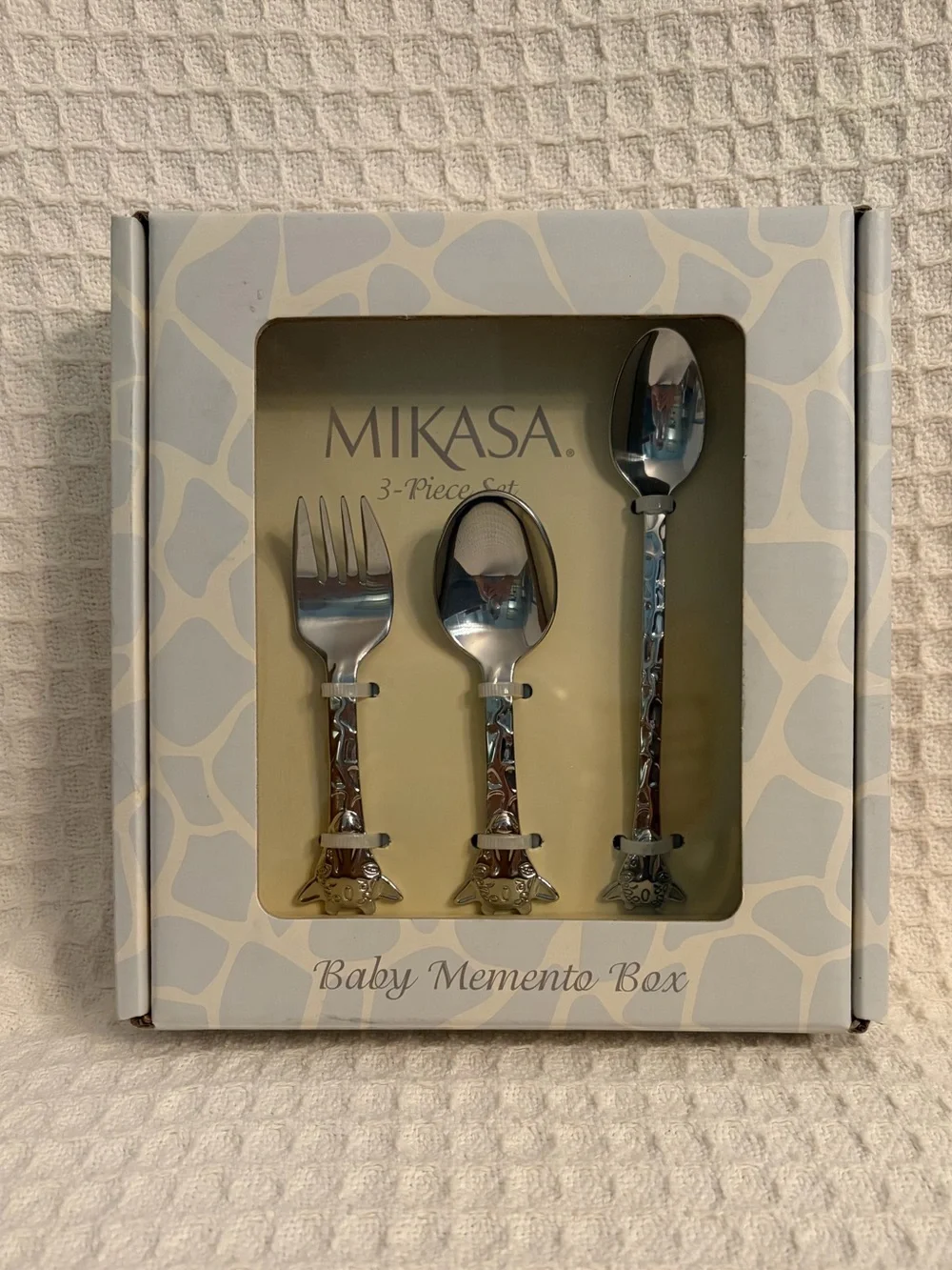 Mikasa Silver Baby Keepsake 3-Piece Flatware Set 2016 New Old Stock In Original